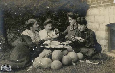 Four Women Eating Melon