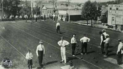 Downtown bowling lawns, ca. 1910