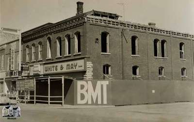 White & May Store in the process of demolition, 1950s