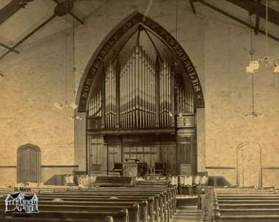 Interior of the First Presbyterian Church, ca. 1920