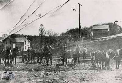 Construction Workers at the G.T.R. station, ca. 1908