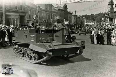 Perth Regiment on Parade on Queen Street