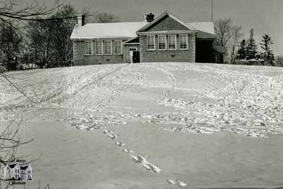 West Ward school in the winter