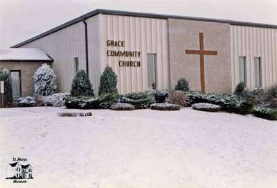 Grace Community Church in the winter, 1990s