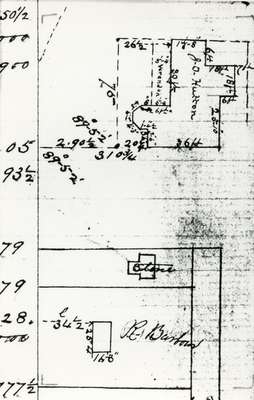 Surveyor plan for Westover, 1867