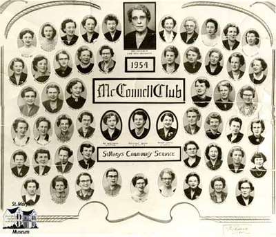 Composite of the members of the McConnell Club, 1954