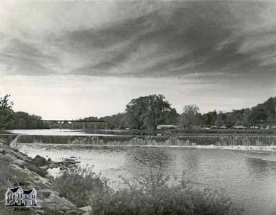 View of St. Marys looking north to the Sarnia Railway Bridge