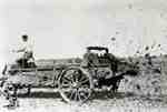 Horse drawn manure spreader