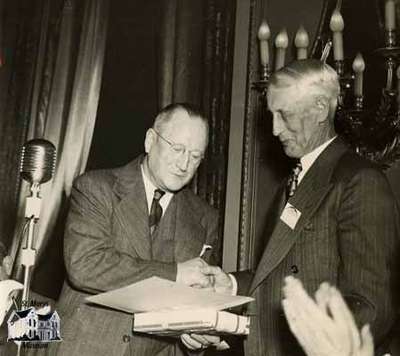 Charlie Noice receiving document