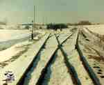 Tracks in the snow on the CPR line