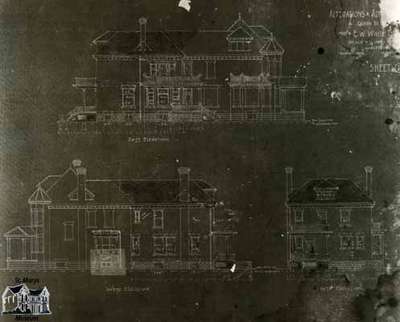 404 Queen Street blueprints for 1909 alterations