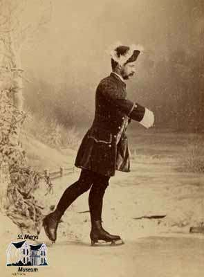 C.S. Rumsey skating, ca. 1870