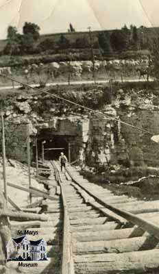 Conveyor from east to west quarry to crusher, ca. 1912