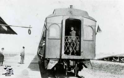 GTP Train leaving station in Frobisher, Saskatchewan