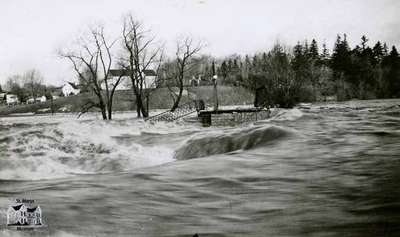 Park Street bridge washed out, 1947