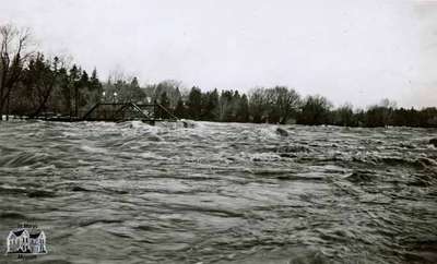 Park Street bridge washed out, 1947