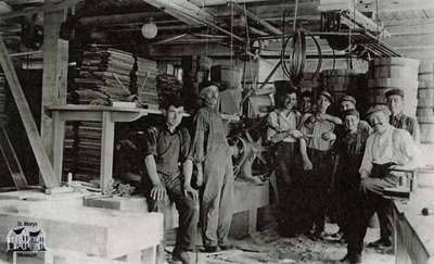 Maxwell factory interior with employees