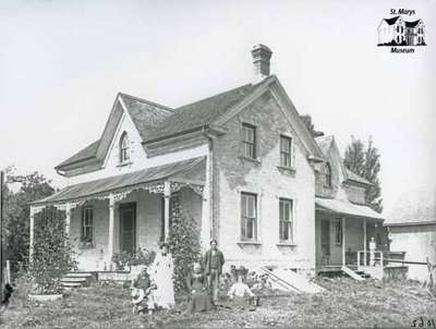 Farmhouse and Family, St. Marys Area, c. 1902-1906