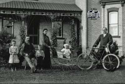 Detail of Family & Brick Home