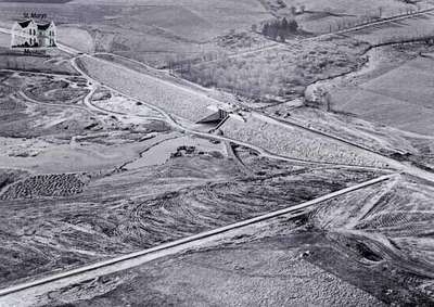 Aerial Photograph of Wildwood Dam Construction