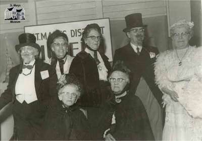 People in costumes for Museum promotion