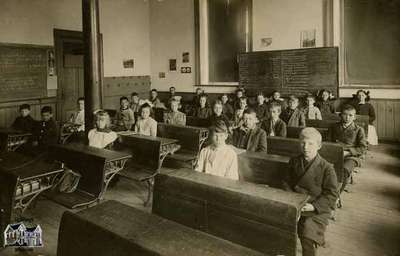 Pupils in a school room