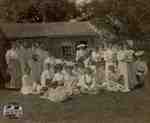 Women at barn raising at Jas. McIntyre's farm in Motherwell, 1906