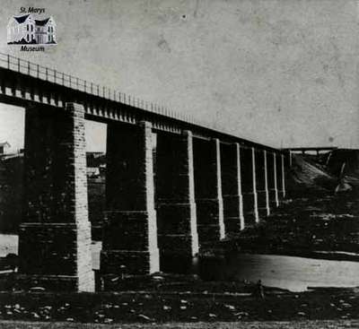 London Bridge from north of Trout Creek, 1865