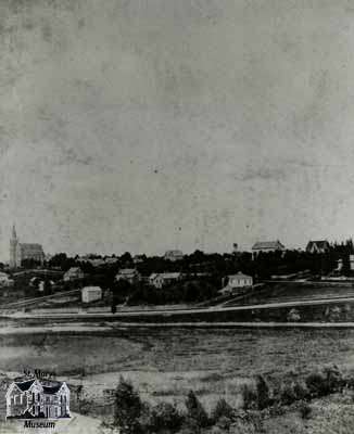 North Ward from the GTR bridge over Trout Creek, 1884