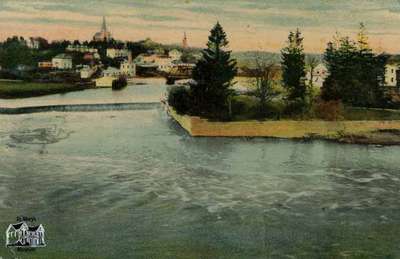 View of Dam at Confluence of River Thames and Front Creek