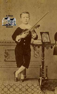 George Fox with violin