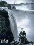 Man in front of Niagara Falls