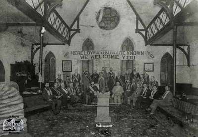 Interior of Oddfellow's Temple at the Opera House, 1880s