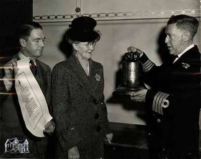 Presentation of the HMCS Stone Town's bell to the Town of St. Marys