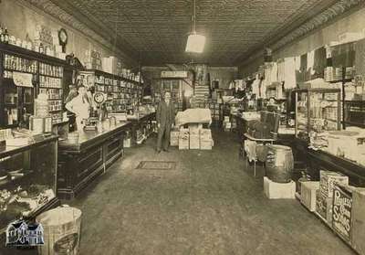 Interior of the F.W. Hutton Store, Queen Street, ca. 1904