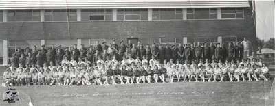 Young Cadets outside the new St. Marys District Collegiate Institute - May, 1958