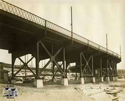 Concrete Piers - New Sunnyside Bridge at Toronto, Ontario