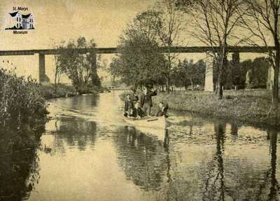 Mill Race with Sarnia bridge in background, ca. 1905