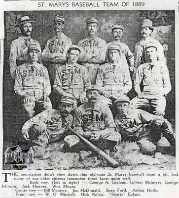 St. Marys Baseball Team, 1889