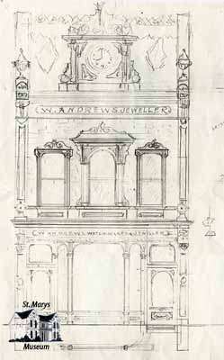 Preliminary Sketch of the Andrews Building done by architect William Williams