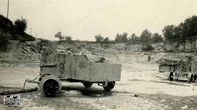 Cart at bottom of an old quarry at the St. Marys Cement Plant