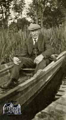 Duncan Weir in a rowboat