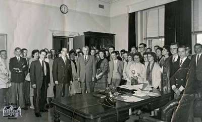 Senior High School Class from St. Marys D.C.I. on a visit to Ottawa, 1958