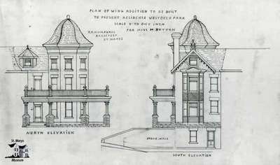 Proposed plans to build extensions onto Westover, 1911