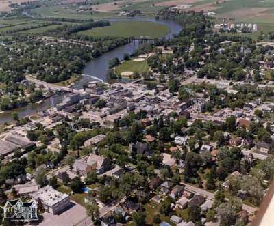 Aerial view of St. Marys - Summer, 1986