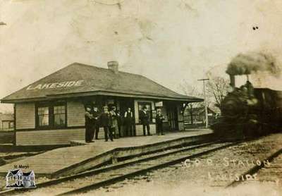 Train at C.P.R. Station in Lakeside