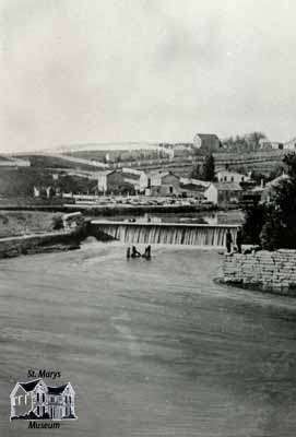 View of Northward with dam in main view