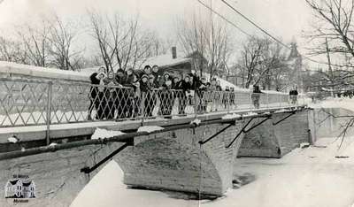 Church Street Bridge with children, ca. 1950s