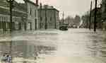 Queen Street looking west towards Water Street at the time of a flood, 1937