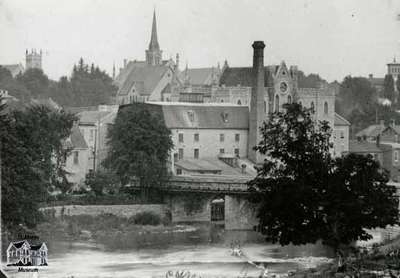 View of the back of the old flour mill and Opera House